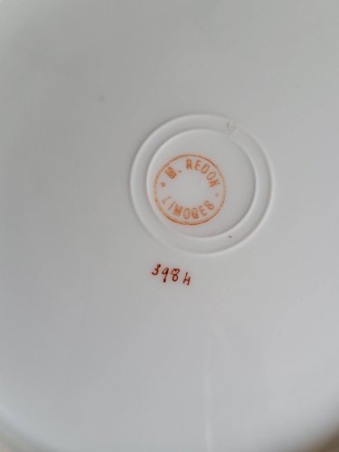 8 assiettes en porcelaine de Limoges, Martial Redon / Art Nouveau