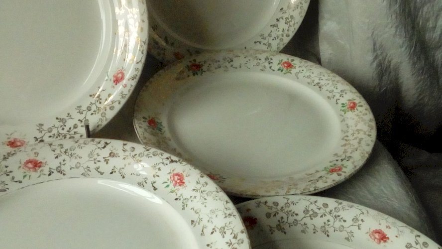 8 ASSIETTES PLATES EN FAIENCE VILLEROY BOCH METTLACH FRANCE-SAAR*