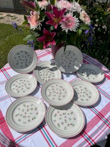 8 assiettes plates et 1 plat KG Lunéville