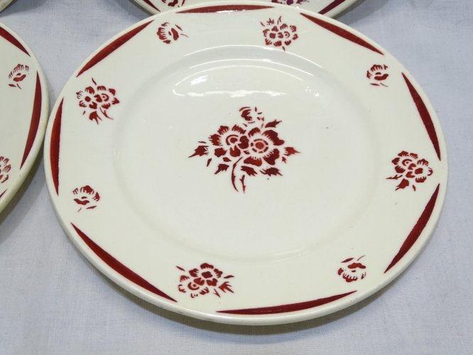 -8 BELLES ASSIETTES A DESSERT CERAMIQUE BADONVILLER modèle MARIE CLAIRE      D