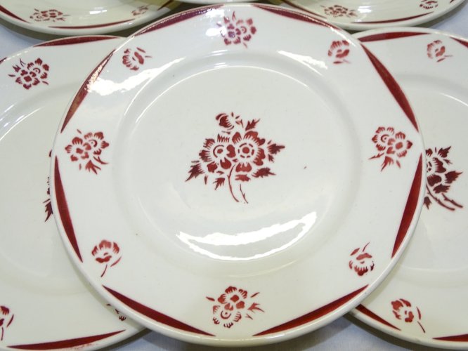 -8 BELLES ASSIETTES A DESSERT CERAMIQUE BADONVILLER modèle MARIE CLAIRE      D