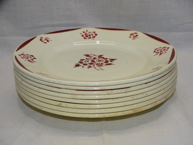 -8 BELLES ASSIETTES A DESSERT CERAMIQUE BADONVILLER modèle MARIE CLAIRE      D
