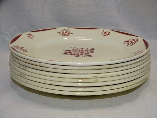 -8 BELLES ASSIETTES A DESSERT CERAMIQUE BADONVILLER modèle MARIE CLAIRE      D