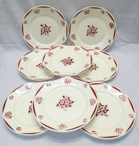 -8 BELLES ASSIETTES A DESSERT CERAMIQUE BADONVILLER modèle MARIE CLAIRE      D