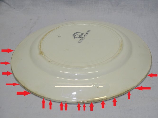 -8 BELLES ASSIETTES A DESSERT CERAMIQUE BADONVILLER modèle MARIE CLAIRE      D