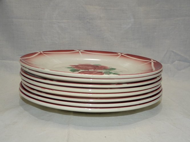 -8 BELLES ASSIETTES de TABLE CERAMIQUE DIGOIN SARREGUEMINES modèle CIBON     D