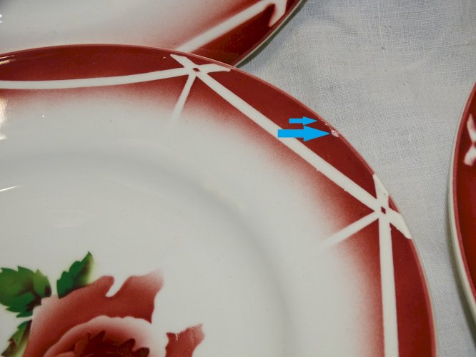 -8 BELLES ASSIETTES de TABLE CERAMIQUE DIGOIN SARREGUEMINES modèle CIBON     D