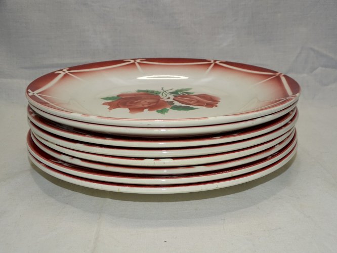 -8 BELLES ASSIETTES de TABLE CERAMIQUE DIGOIN SARREGUEMINES modèle CIBON     D