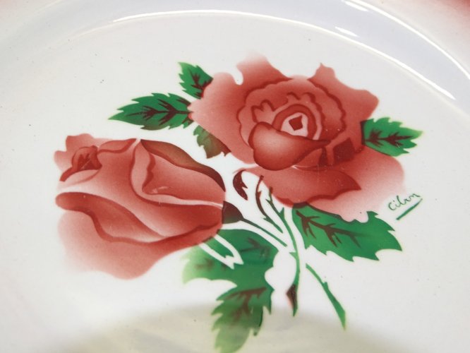 -8 BELLES ASSIETTES de TABLE CERAMIQUE DIGOIN SARREGUEMINES modèle CIBON     D