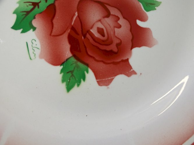 -8 BELLES ASSIETTES de TABLE CERAMIQUE DIGOIN SARREGUEMINES modèle CIBON     D