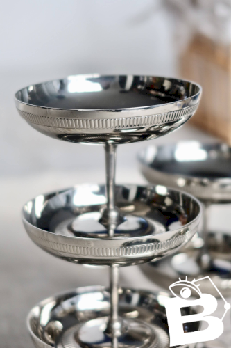 8 coupelles à glace / champagne vintage - Métal argenté