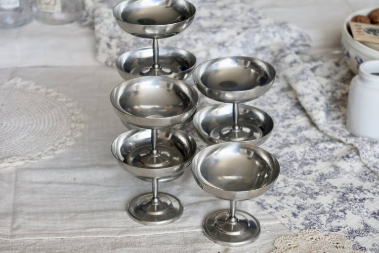 8 coupelles à glace / champagne - Vintage
