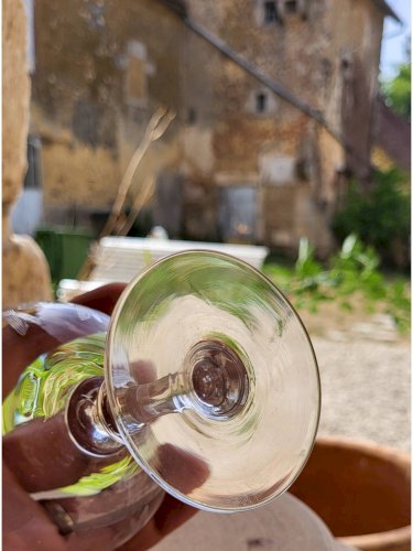 8 coupes à champagne en cristal fin XIXème début XXème