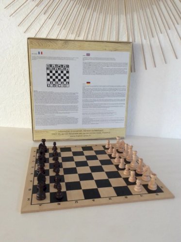 8 ⚜️ Jeu de Société Le Jeu D'échecs Pieces En Bois Jeux Ducale Complet Réf 9500