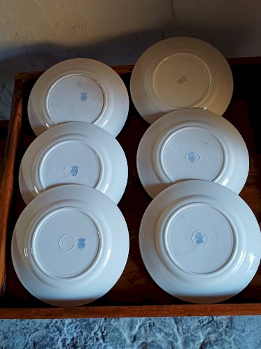 8 petites assiettes art déco de Badonviller 