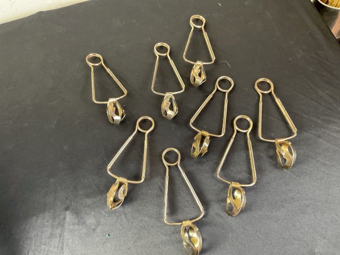 8 pinces à escargots métal argenté couvert service table fête