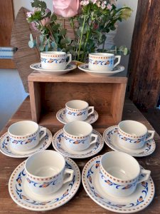 8 tasses à thé ou café Moulin des Loups modèle Rozoy