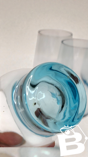 8 verres à eau 1970