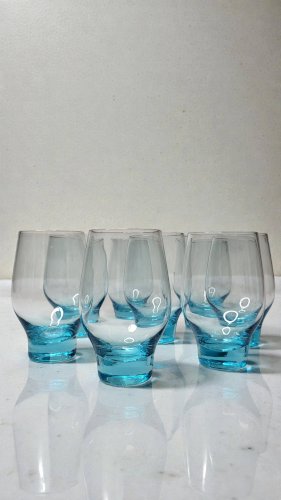 8 verres à eau 1970