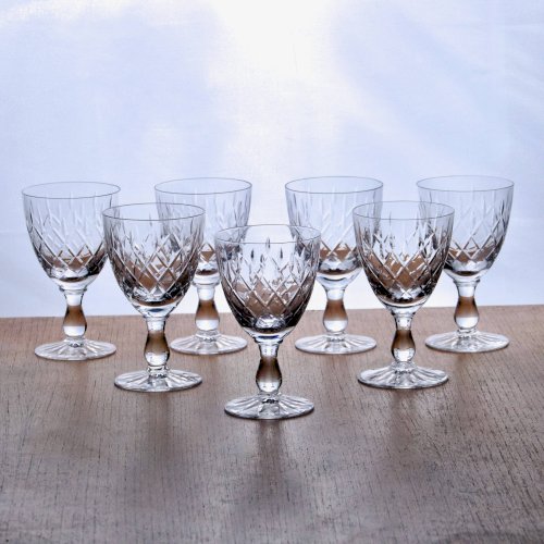 8 verres à vin ancien en cristal maison Orrefors collection Karolina