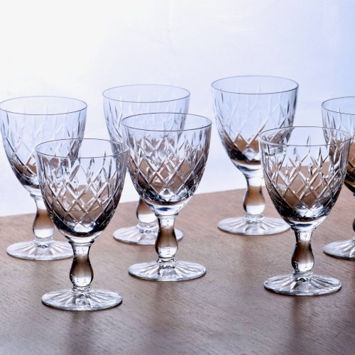 8 verres à vin ancien en cristal maison Orrefors collection Karolina