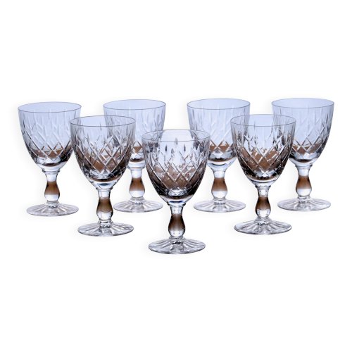 8 verres à vin ancien en cristal maison Orrefors collection Karolina