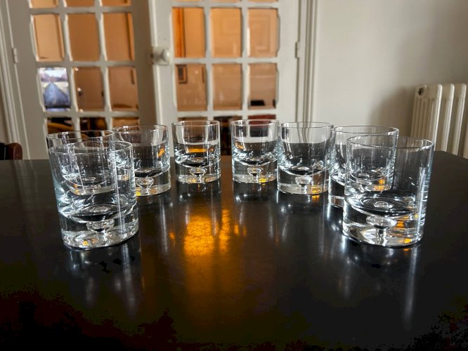 8 verres en cristal scandinaves Tapio Wirkkala