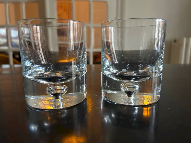 8 verres en cristal scandinaves Tapio Wirkkala