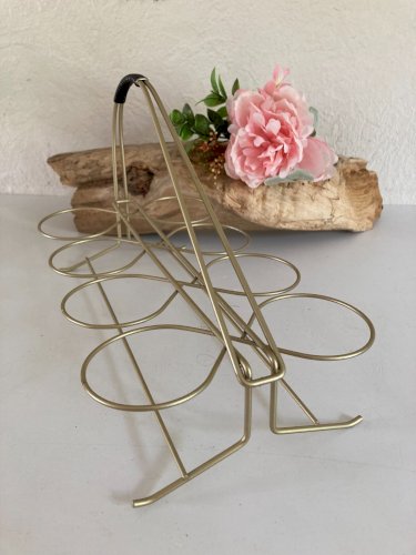 824⚜️ Ancien Porte Verre en Métal Vintage Année 60 / 70 Scoubidou Longueur 29 Cm