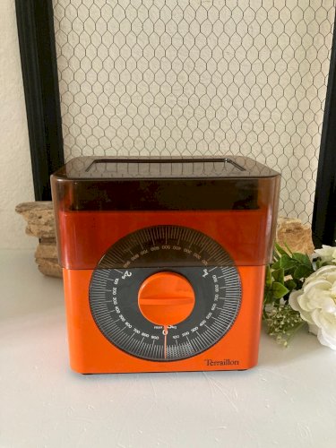 824⚜️ Ancienne Balance Terraillon Vintage Orange 3 Kg Vintage Made In France