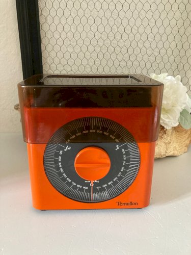 824⚜️ Ancienne Balance Terraillon Vintage Orange 3 Kg Vintage Made In France