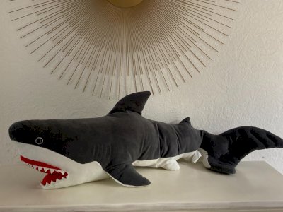824⚜️ Very Large Plush Shark Toy Length 90 Cm