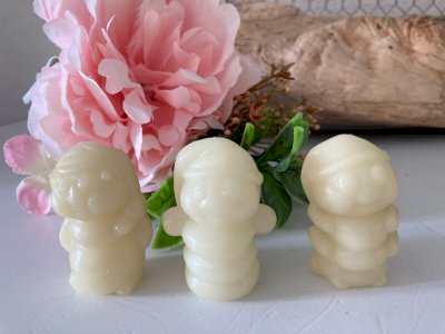 824⚜️ Trois Anciennes Figurines Bonux Phosphorescente Vintage