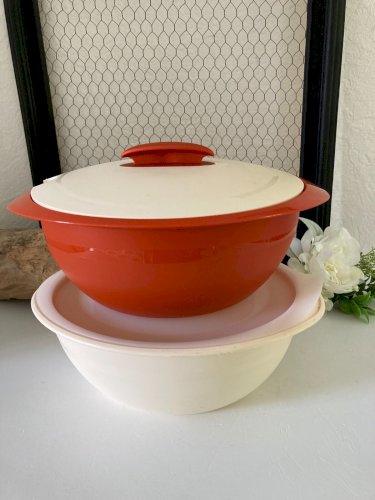 824⚜️ Tupperware Plat de Service Soupière Oval en Plastique