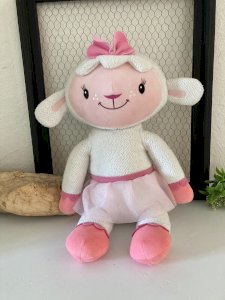 824⚜️Grande Peluche Doudou Le Mouton Câline Docteur Disney Nicotoy Hauteur 50 Cm