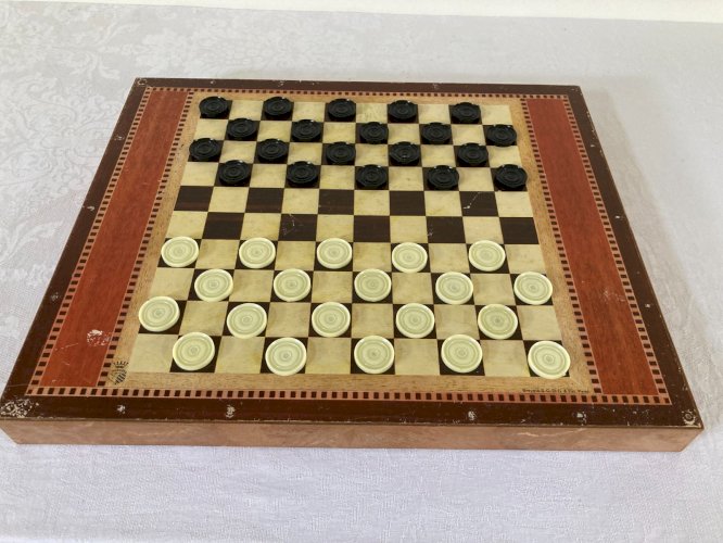 825⚜️ Ancien Jeu de Société Jeu de Dames, D'échec Garnier Made In France Complet