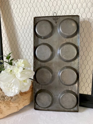 825⚜️ Ancien Moule à Gateaux Professionnelle Plaque de Cuisson en Métal Vintage