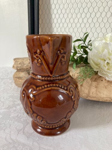 825⚜️ Ancien Pichet de Vigne à Vin Bistrot Carafe 1/2 en Céramique Hauteur 17 Cm