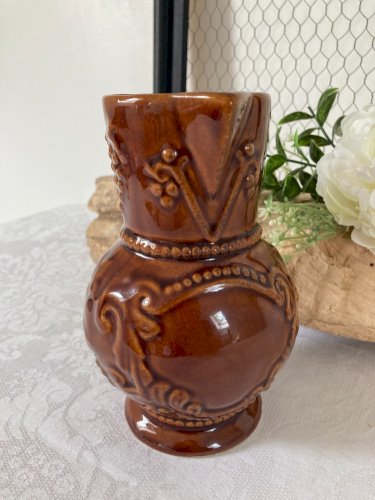 825⚜️ Ancien Pichet de Vigne à Vin Bistrot Carafe 1/2 en Céramique Hauteur 17 Cm