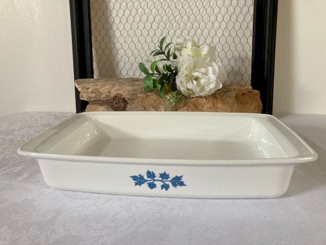 825⚜️ Ancien Plat Rectangle Pyroflam Pf-62-B  Made In The Netherlands Long 34 Cm