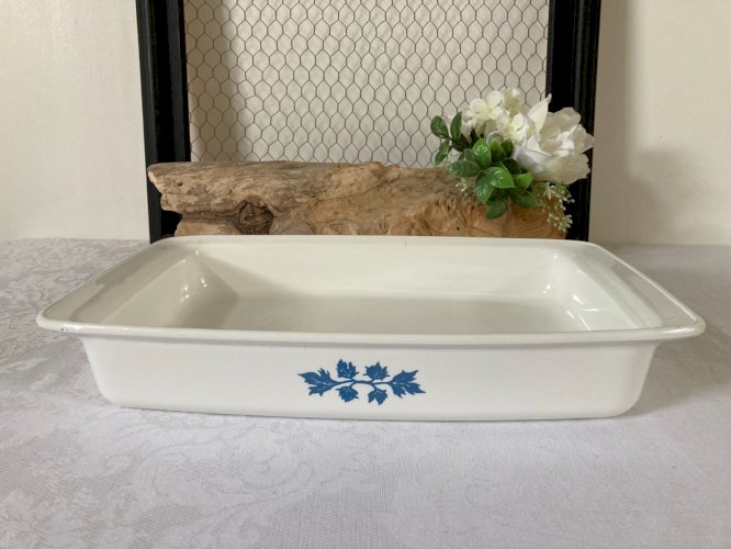 825⚜️ Ancien Plat Rectangle Pyroflam Pf-62-B  Made In The Netherlands Long 34 Cm