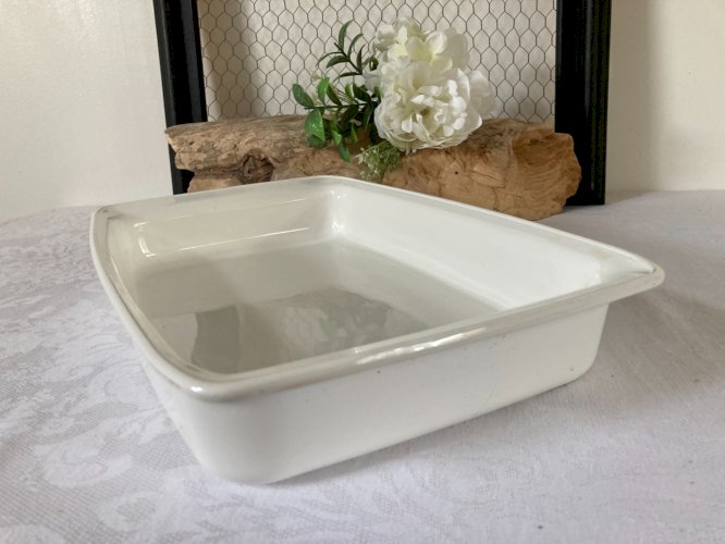 825⚜️ Ancien Plat Rectangle Pyroflam Pf-62-B  Made In The Netherlands Long 34 Cm