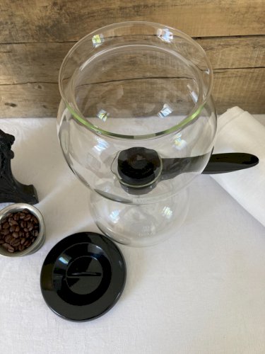 825⚜️ Ancienne Cafetière à Dépression Bodum en Verre Hauteur 28 Cm Vintage