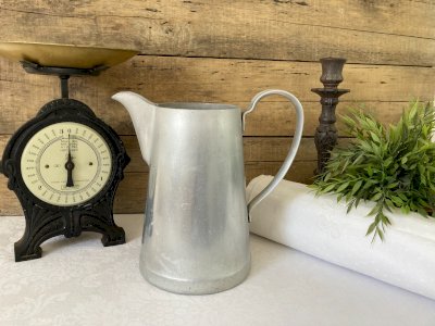825⚜️ Vintage Tournus France Jug Pitcher Aluminum Height 25 Cm