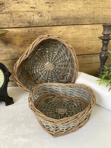 825⚜️ Décoration Deux Paniers Forme de Coeur  Déco Corbeille de Fruit