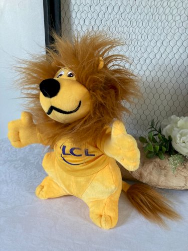825⚜️ Peluche Mascotte Le Lion Jaune LCL Crédit Lyonnais Tour De France H 30 Cm