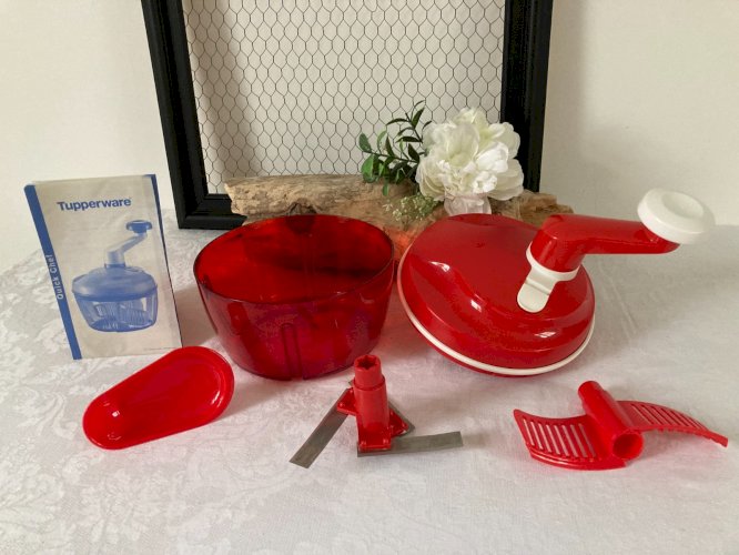 825⚜️ Ustensile Cuisine Manuel Batteur Tupperware Quick Chef Rouge