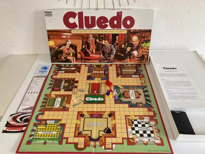 9 ⚜️ Ancien Jeu de Société Cluedo Le Dr Lenoir à été Assassiné ! Parker Complet