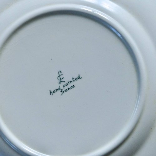 9 assiettes à dessert Longchamp collection Nemours peintes à la main