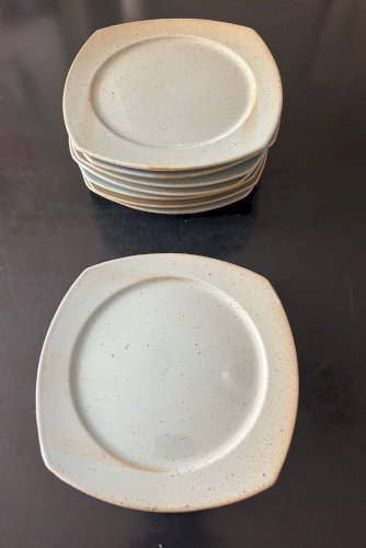 9 assiettes en grés CNP